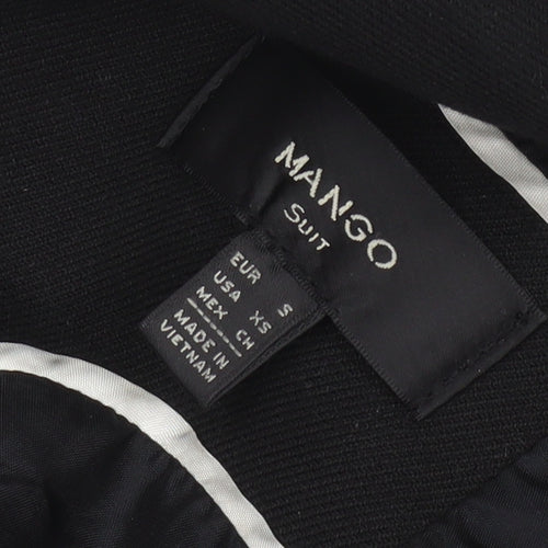 Mango Black Unisex Pea Coat, S, Casual Autumn/Winter Wear
