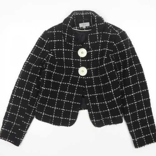 Marks & Spencer Women's Black Check Cropped Jacket