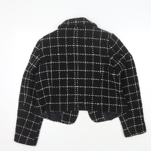 Marks & Spencer Women's Black Check Cropped Jacket
