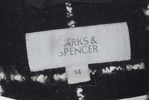 Marks & Spencer Women's Black Check Cropped Jacket