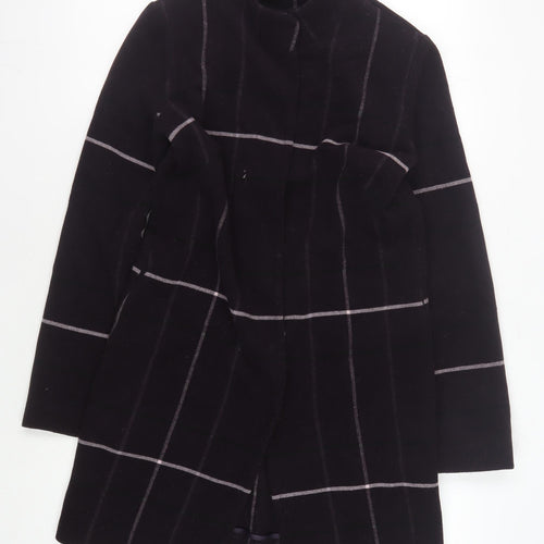 Marks and Spencer Women's Black Check Coat Size 12