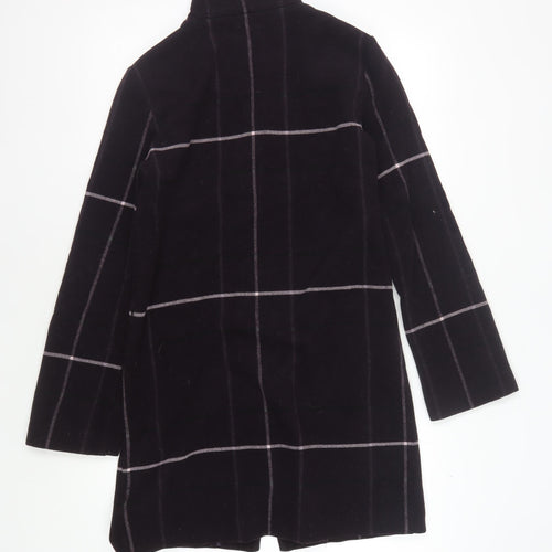 Marks and Spencer Women's Black Check Coat Size 12