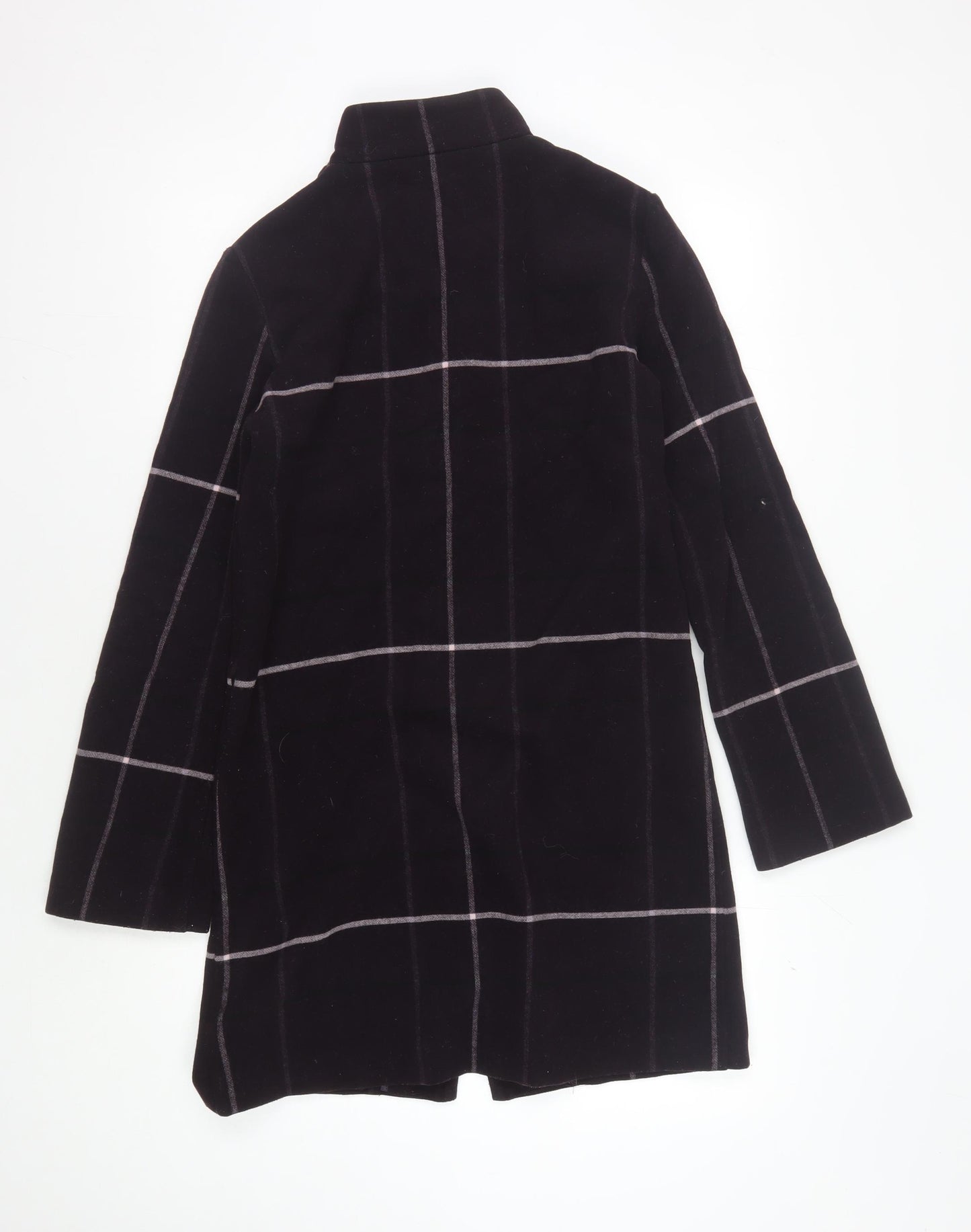 Marks and Spencer Women's Black Check Coat Size 12