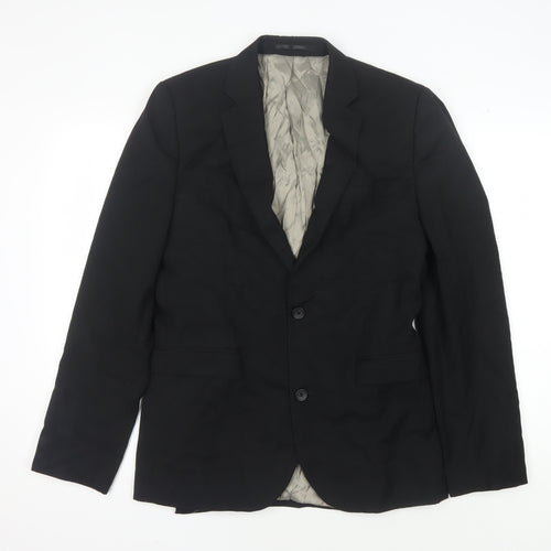 Topman Men's Black Slim Fit Blazer Jacket Size 38