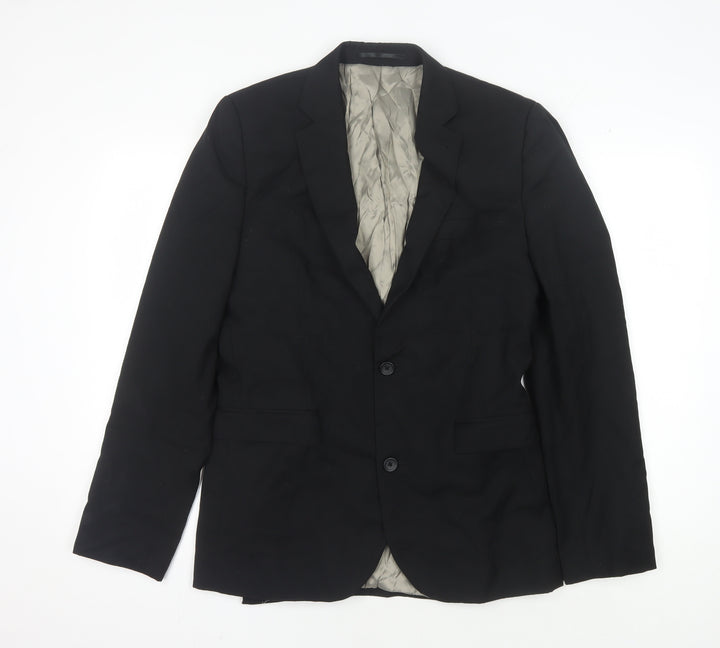 Topman Men's Black Slim Fit Blazer Jacket Size 38