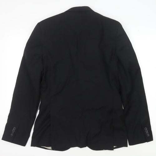 Topman Men's Black Slim Fit Blazer Jacket Size 38