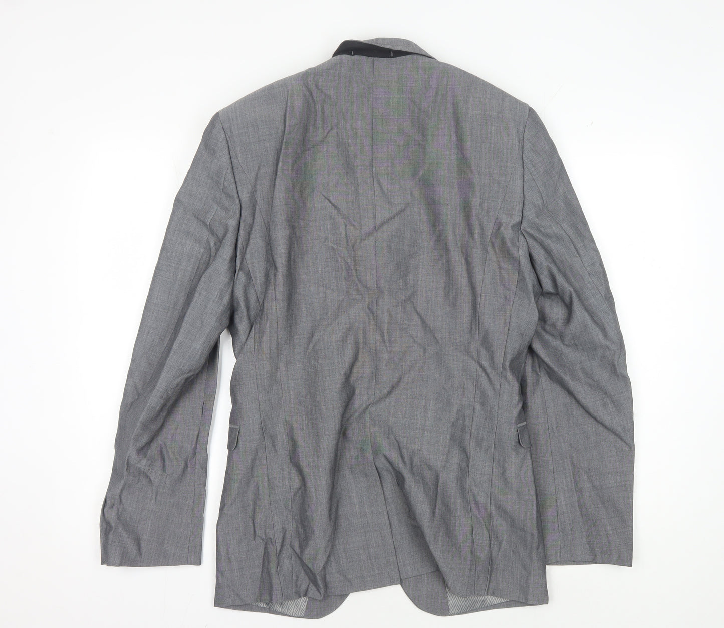 Next Men's Grey Suit Jacket 36R Single-Breasted Business