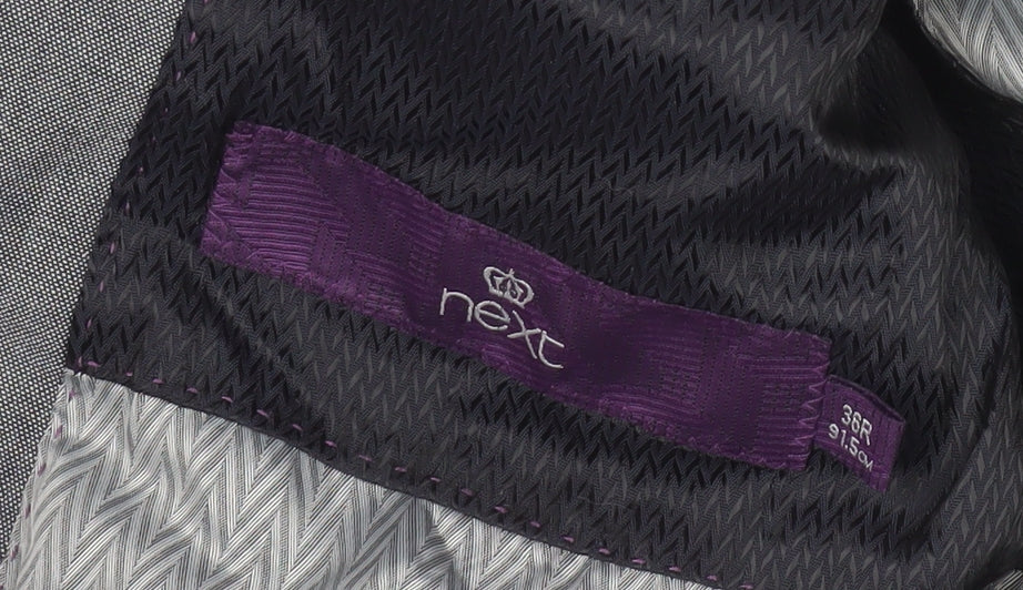 Next Men's Grey Suit Jacket 36R Single-Breasted Business