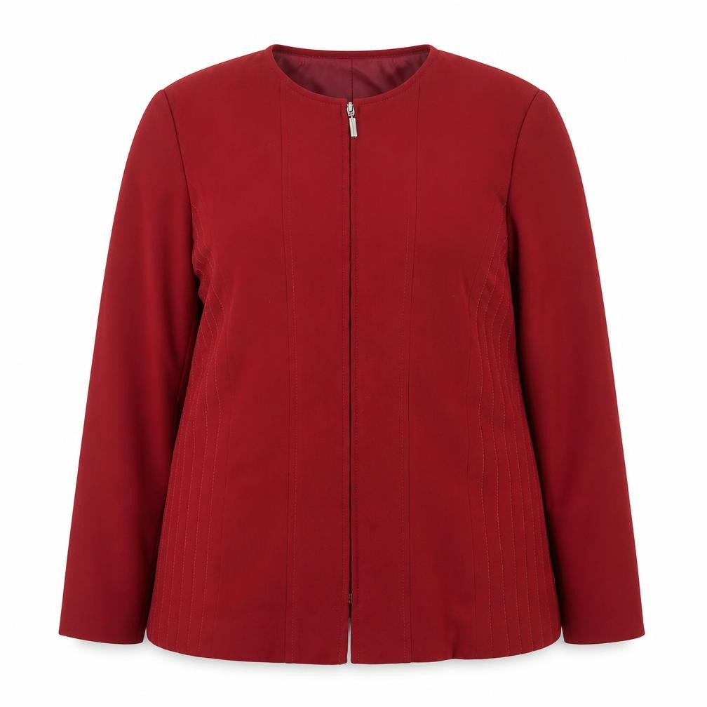 Front view of Bonmarché Women's Red Softshell Jacket, size 16