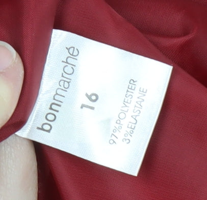 bonmarché Women's Red Softshell Jacket Size 16