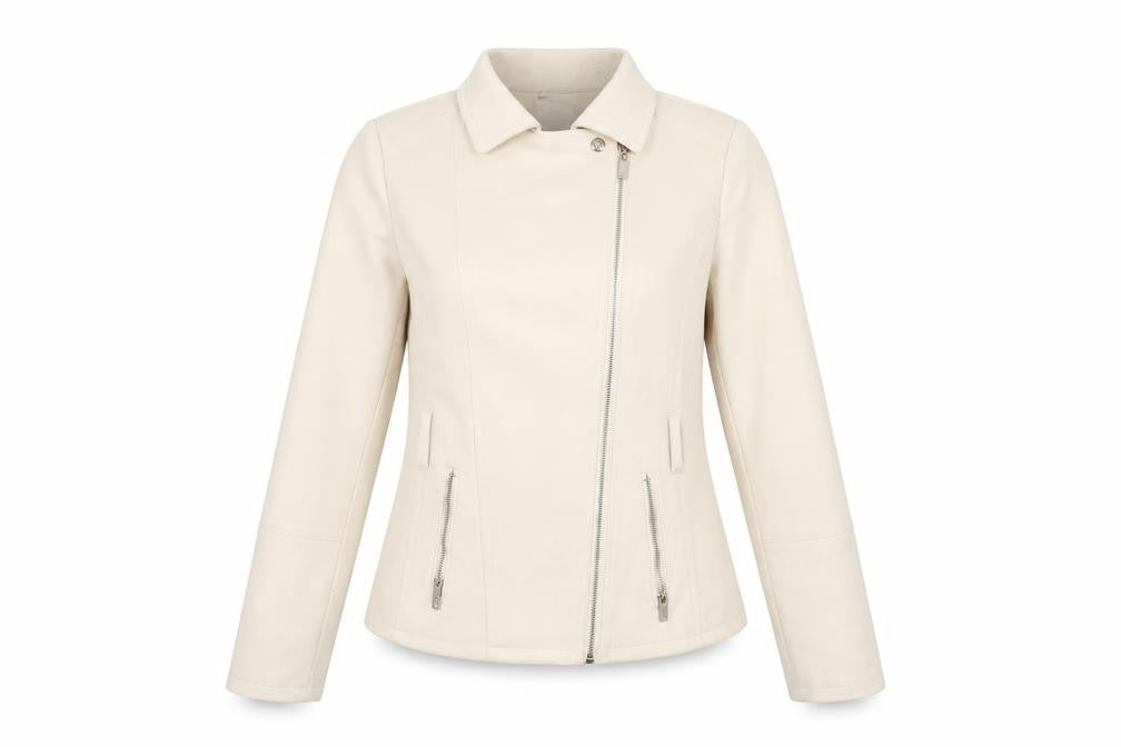 Front view of River Island Teens Beige Motorcycle Jacket, size 12