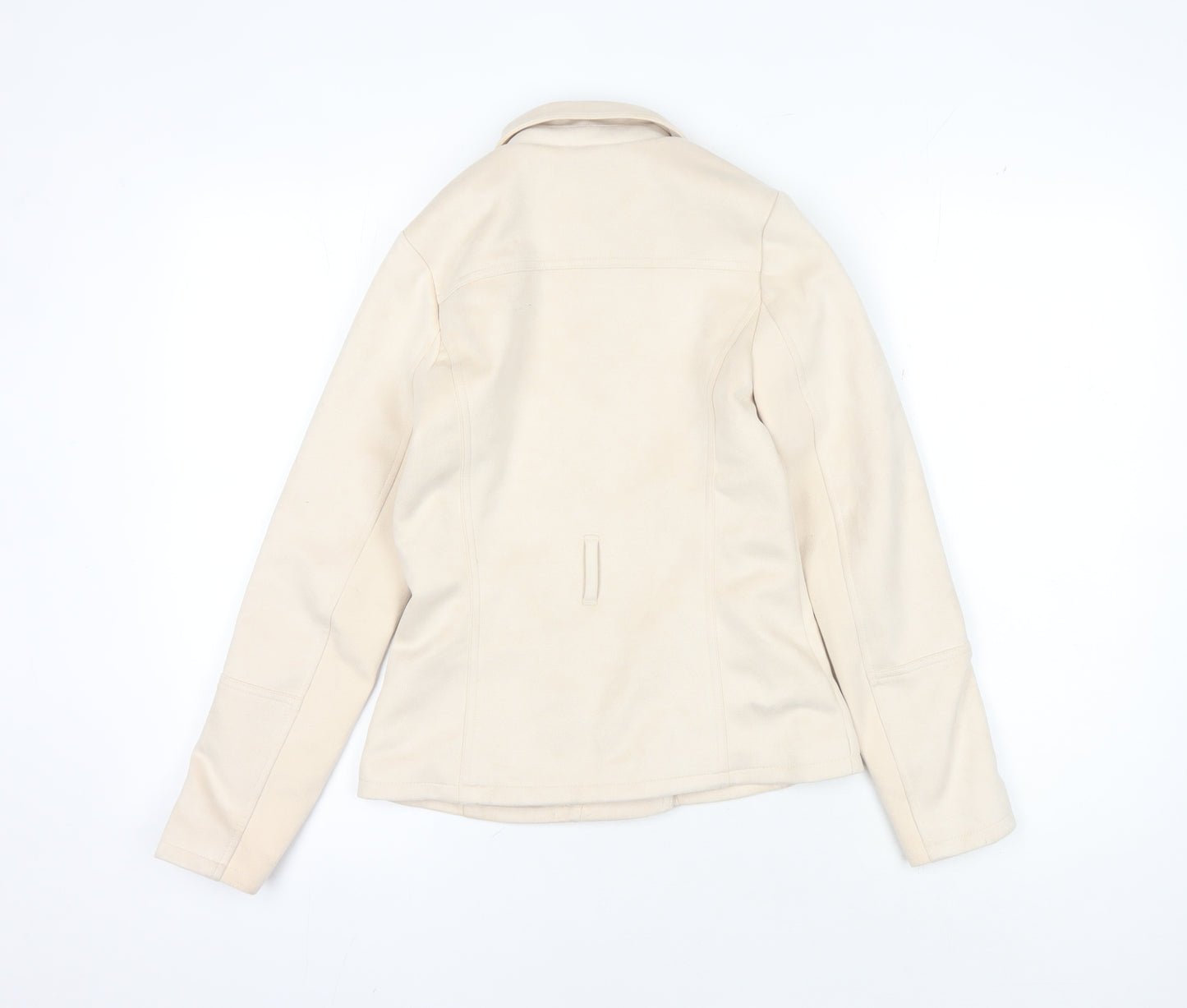 River Island Teens Beige Motorcycle Jacket Size 12