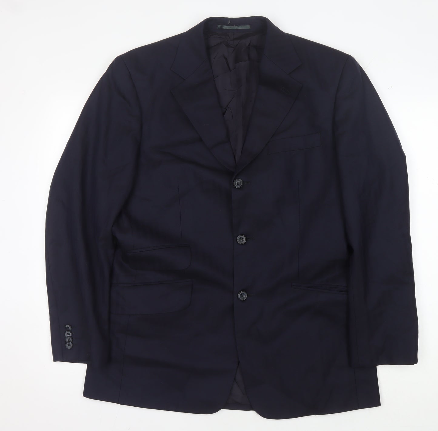 T.M Lewin Men's Blue Wool Blazer - 40 Regular Fit