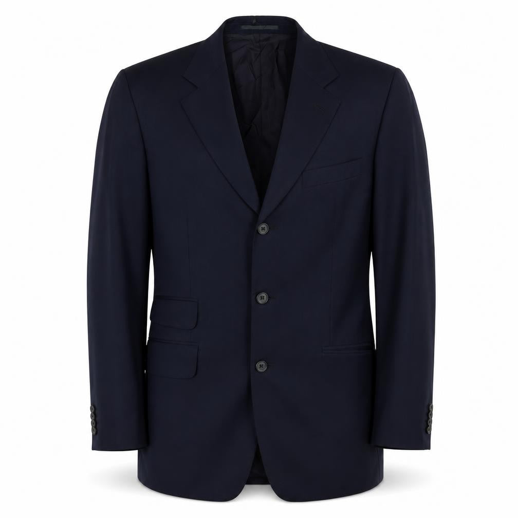 Front view of T.M Lewin Men's Blue Wool Blazer - 40 Regular Fit