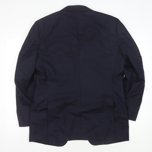 T.M Lewin Men's Blue Wool Blazer - 40 Regular Fit