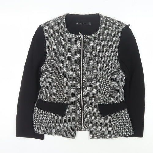 Karen Millen Women's Black Size 12 Slim Fit Jacket