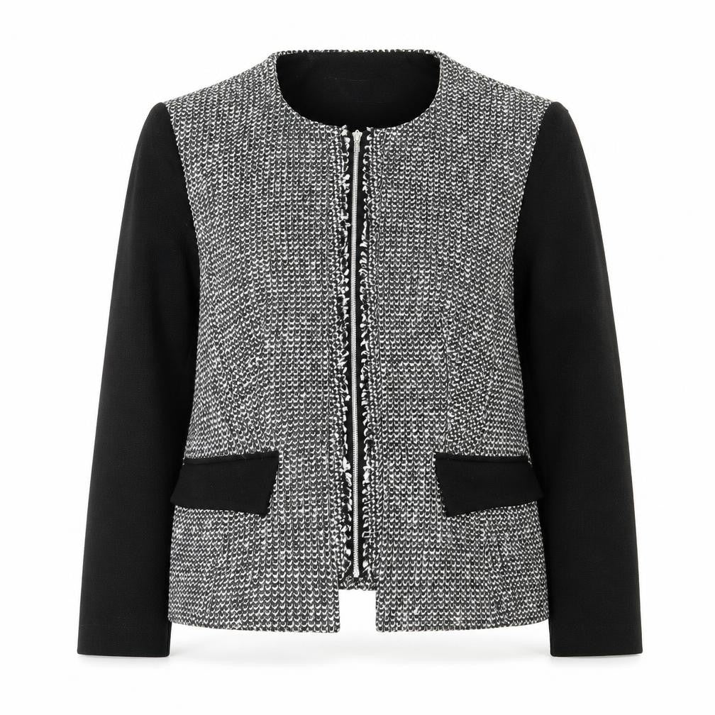 Front view of Karen Millen Women's Black, size 12 Slim, Fit Jacket