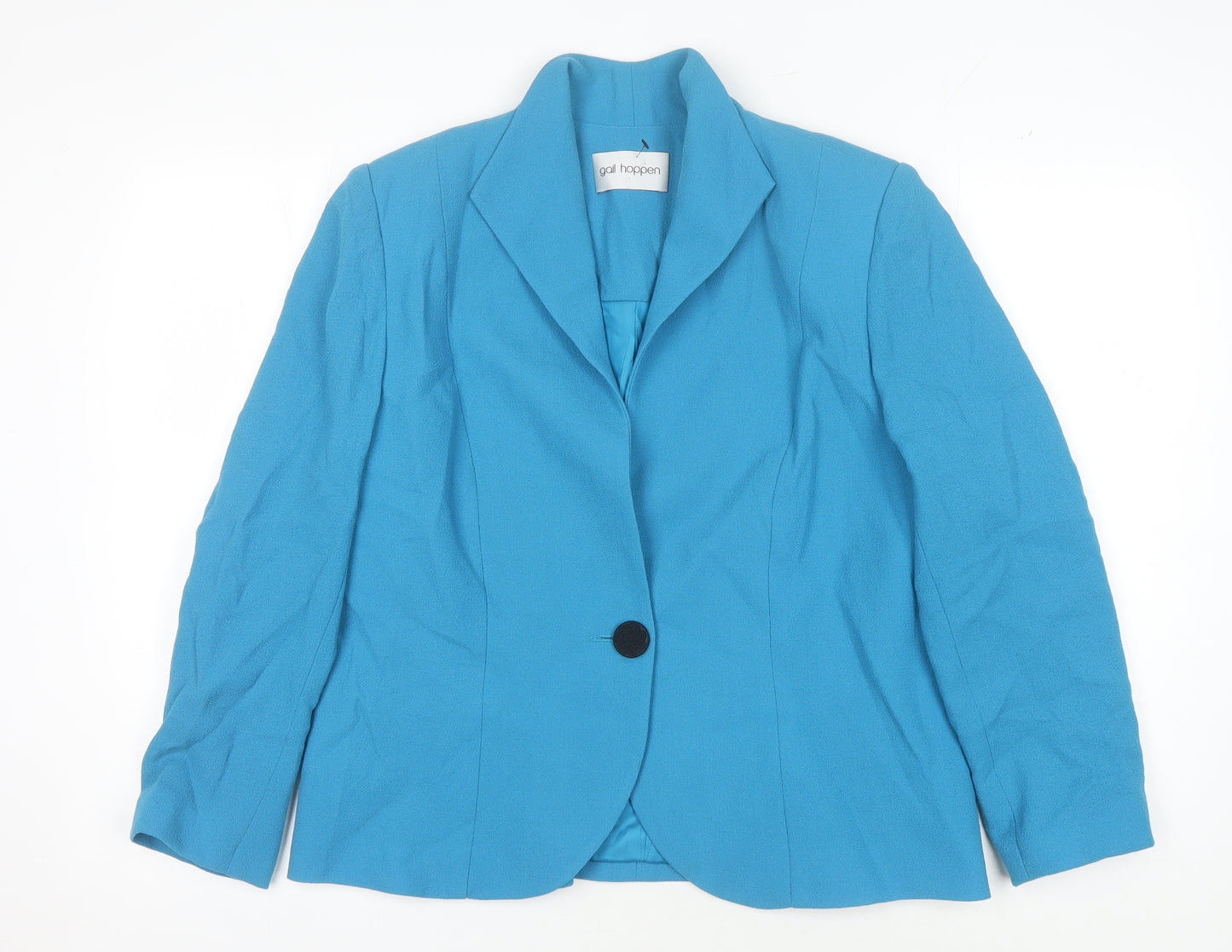 Gail Hoppen Women's Blue Blazer UK Size 14
