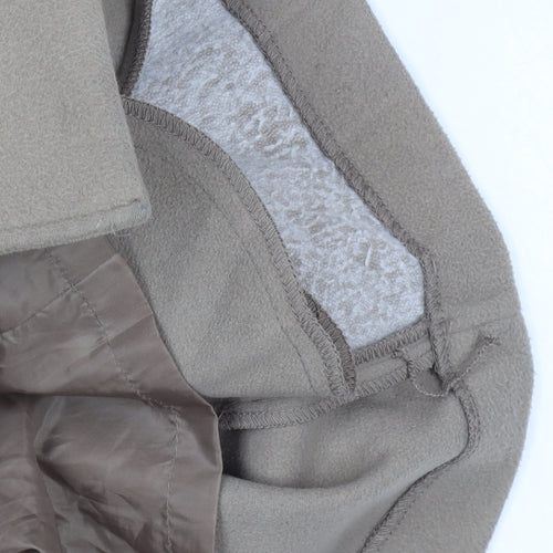 Mango Women's Beige Hooded Coat Size 6