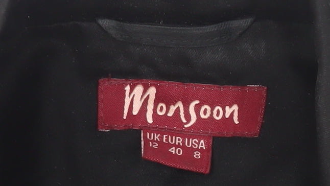 Monsoon Women's Black Blazer, Size 12 - Elegant Business Jacket