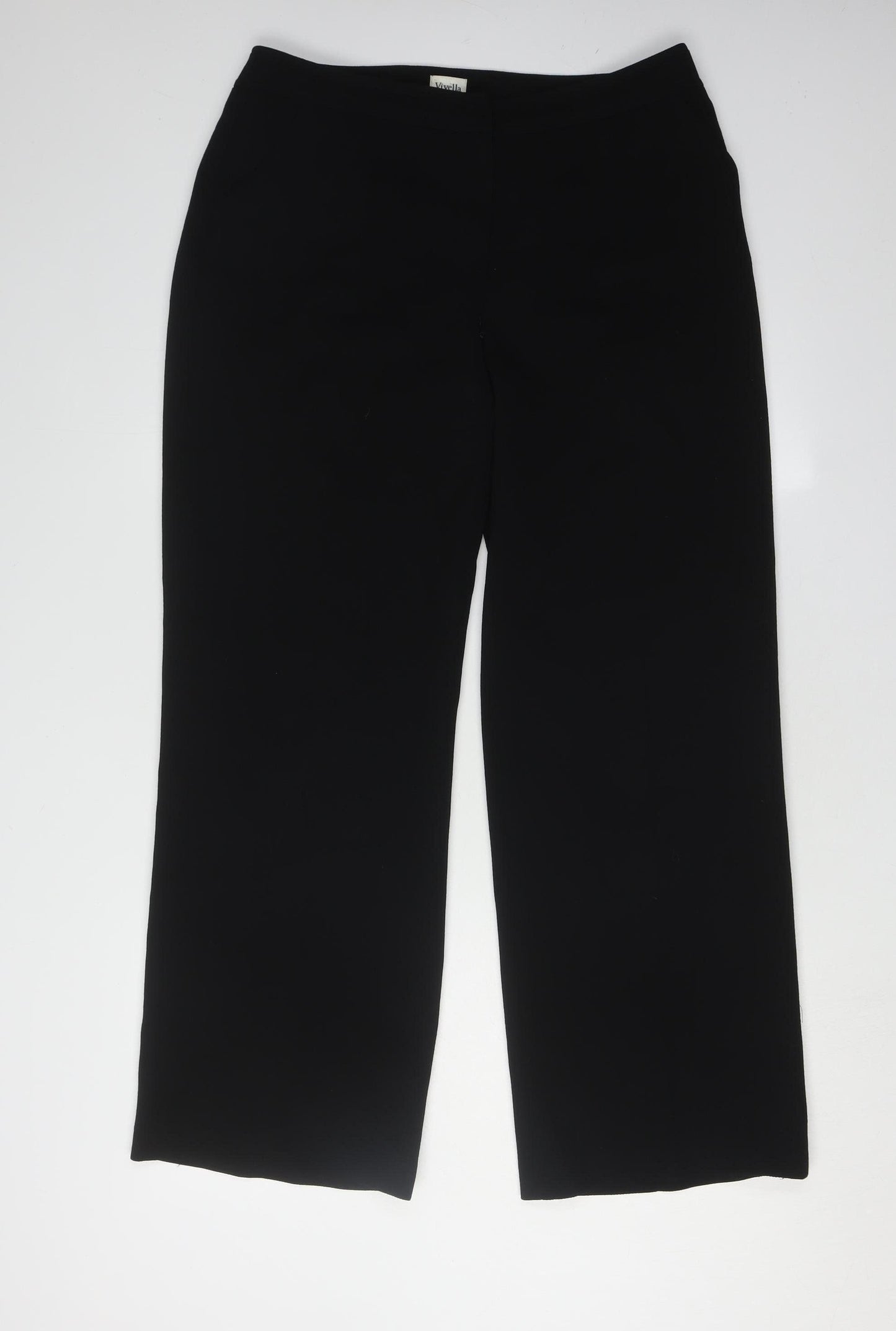 Viyella Women's Black Petite Straight Trousers Size 12