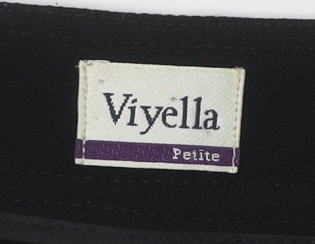 Viyella Women's Black Petite Straight Trousers Size 12