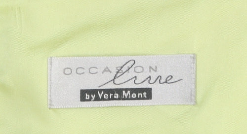 Vera Mont Women's Green Slip Dress, Size 10, Formal