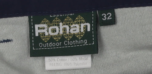 Rohan Men's Blue Track Pants 32 Regular Cotton Blend