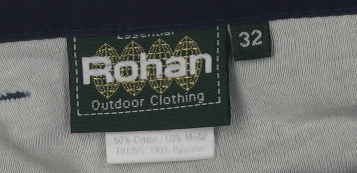 Rohan Men's Blue Track Pants 32 Regular Cotton Blend