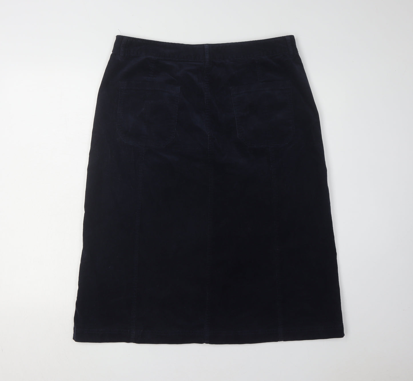 Marks and Spencer Women's Blue Corduroy Button Skirt