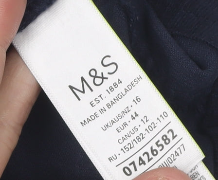 Marks and Spencer Women's Blue Corduroy Button Skirt