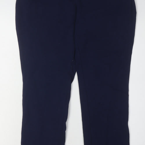 Lands' End Women's Blue Petite Cotton Trousers