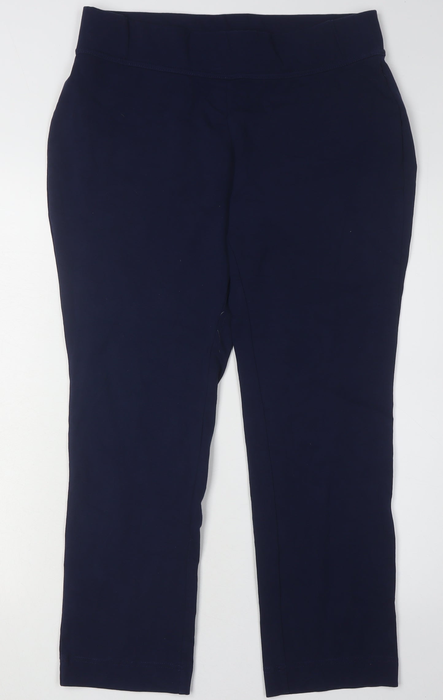 Lands' End Women's Blue Petite Cotton Trousers