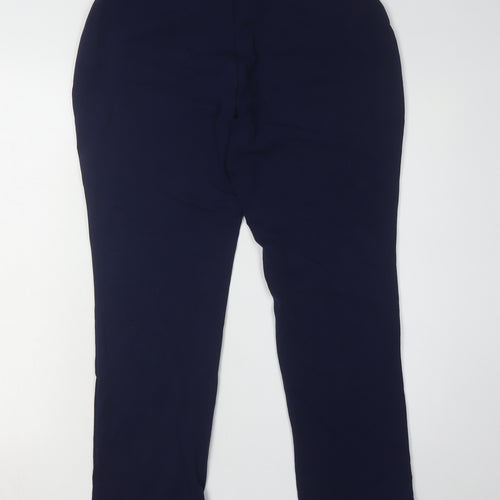 Lands' End Women's Blue Petite Cotton Trousers
