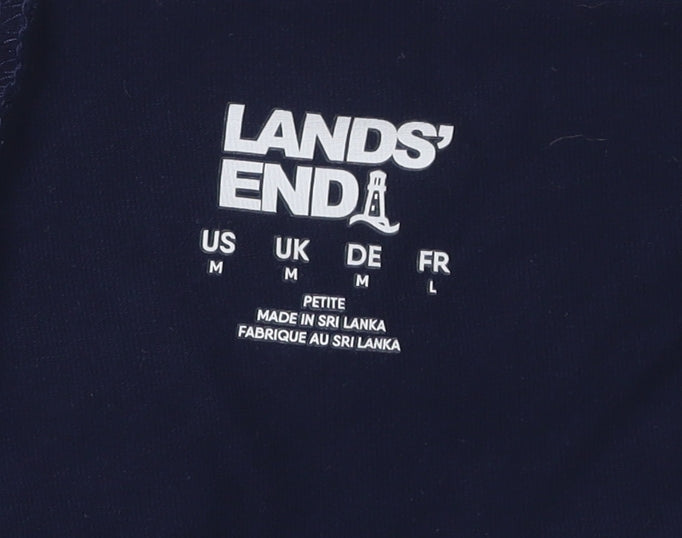 Lands' End Women's Blue Petite Cotton Trousers