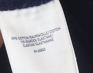 Lands' End Women's Blue Petite Cotton Trousers