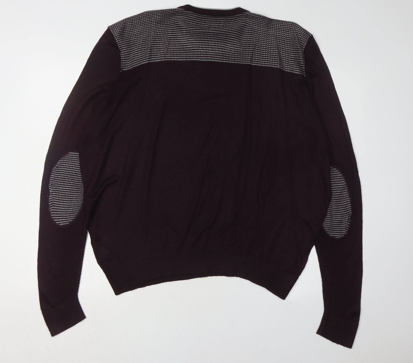 Jeff Banks Men's Purple Crew Neck Pullover Jumper L