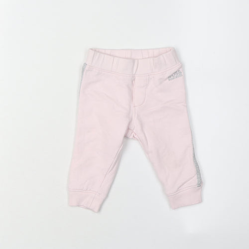 Hugo Boss Girls Pink Jogger Trousers 6 Months