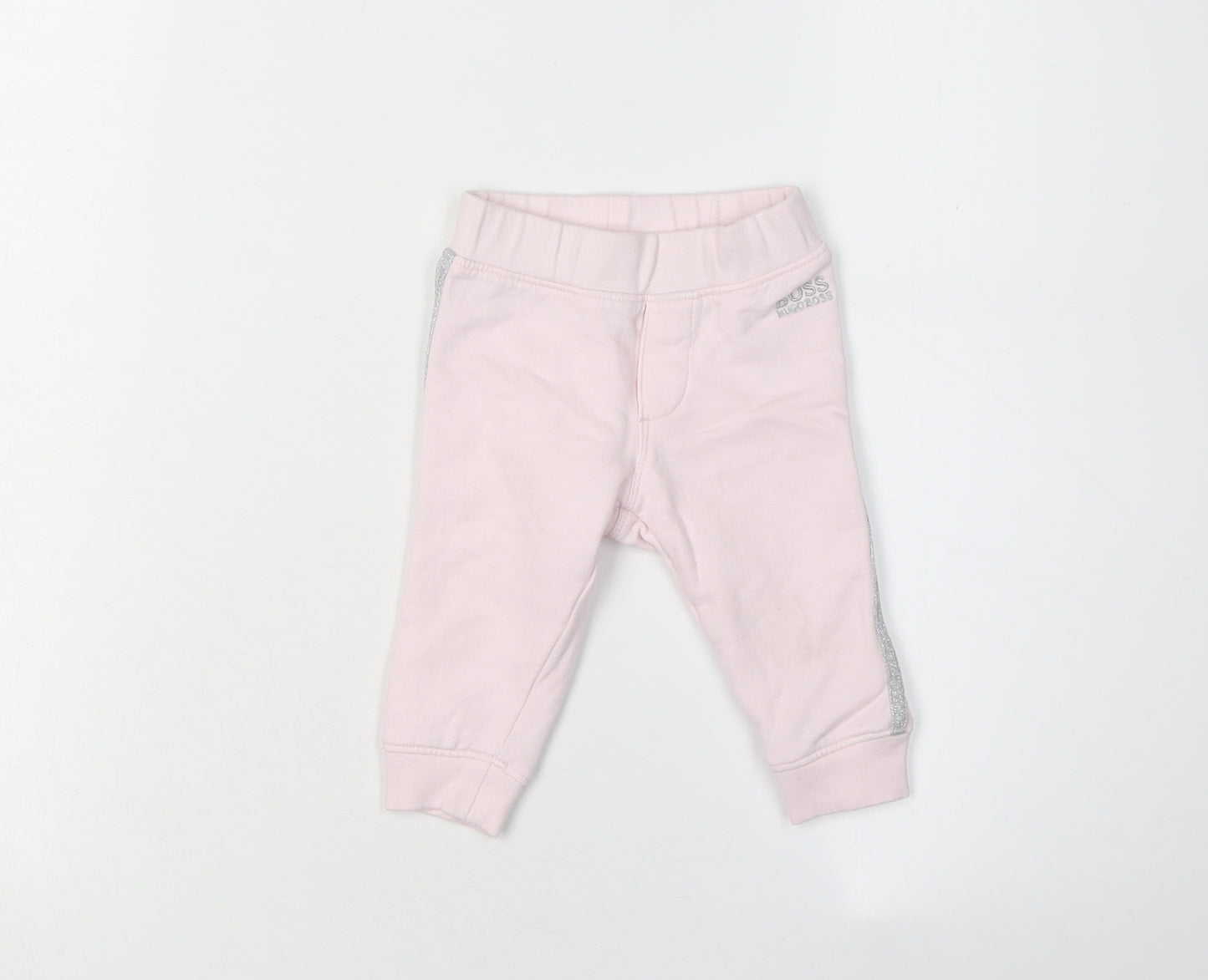 Hugo Boss Girls Pink Jogger Trousers 6 Months