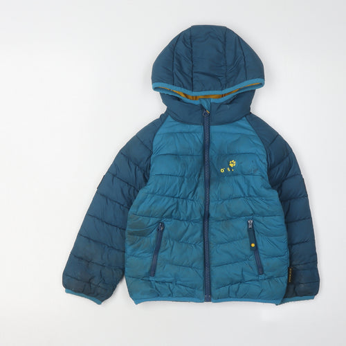 Jack Wolfskin Boys Blue Puffer Jacket, 3-4 Years, Winter Ready