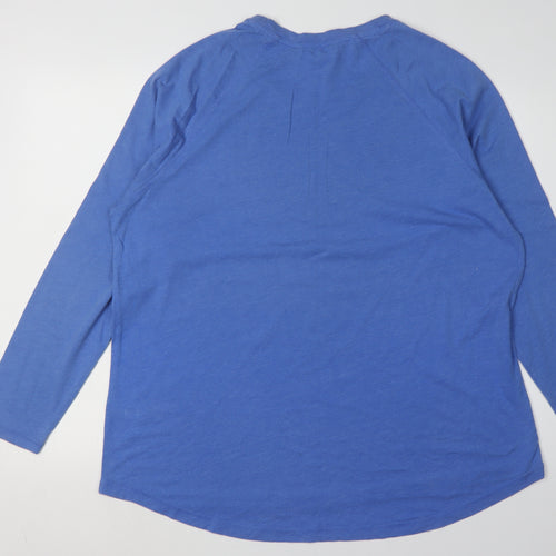 Next Ladies Blue Star Print Long Sleeve T-Shirt Size 20