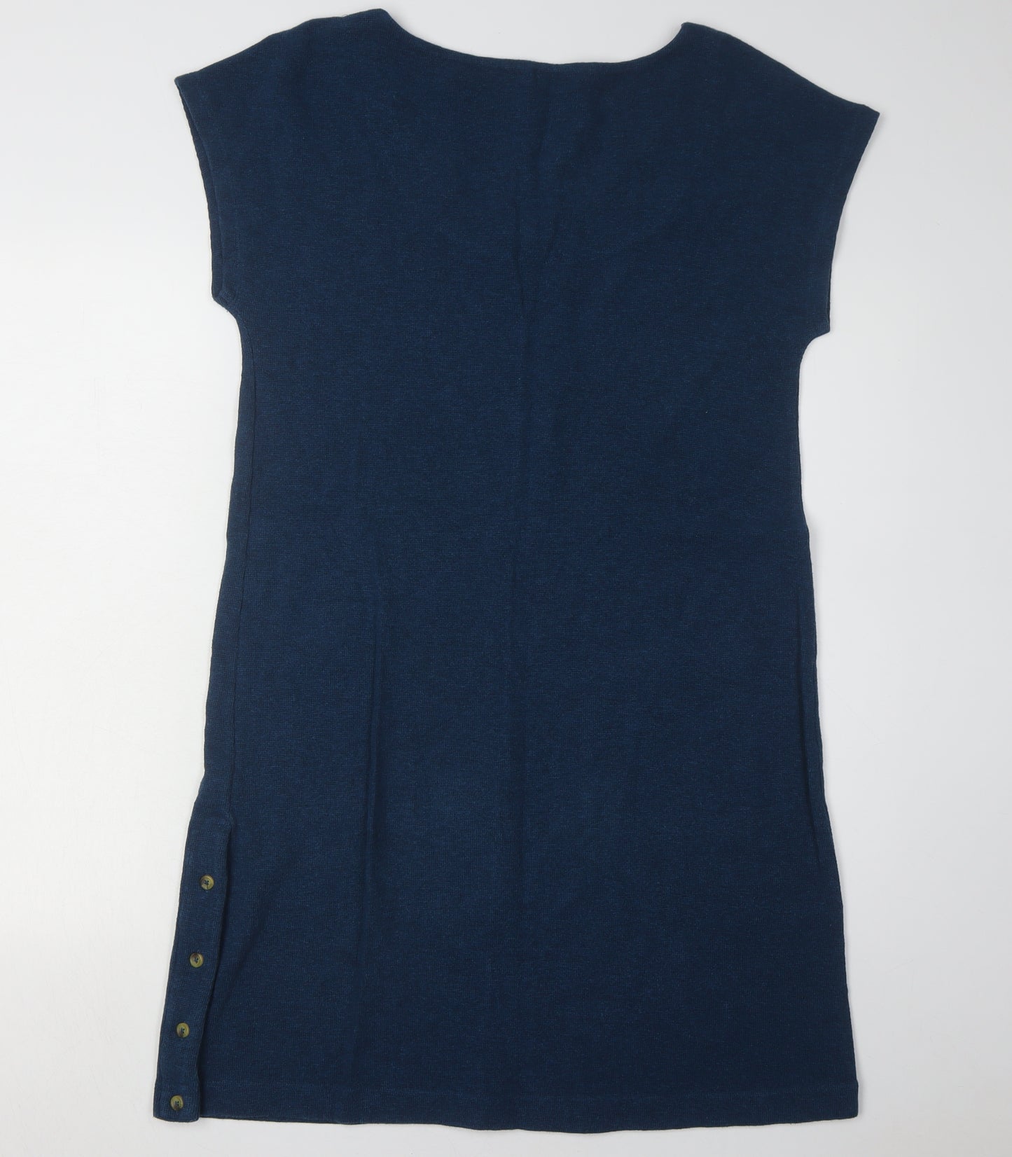 White Stuff Women's Blue V-Neck Knit Dress, Size 10