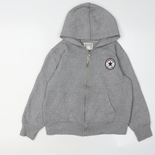 Converse Boys Grey Full Zip Hoodie - Size 8-10 Years