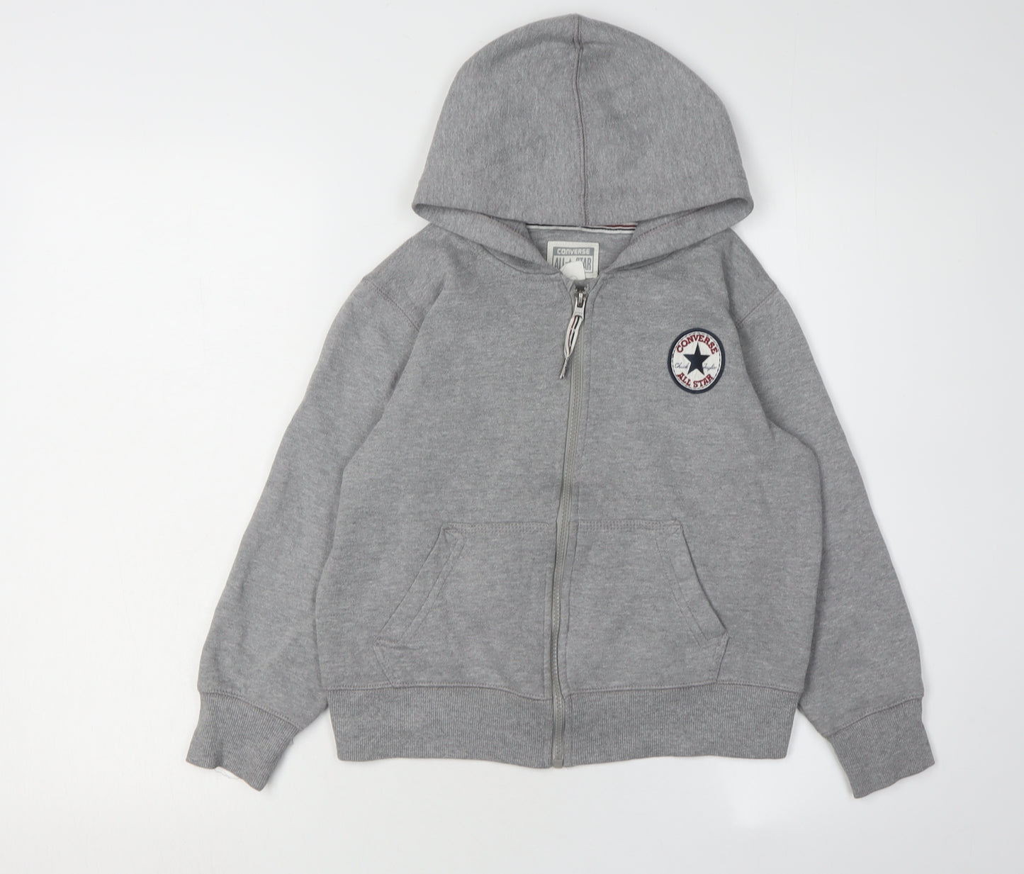 Converse Boys Grey Full Zip Hoodie - Size 8-10 Years