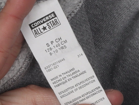 Converse Boys Grey Full Zip Hoodie - Size 8-10 Years