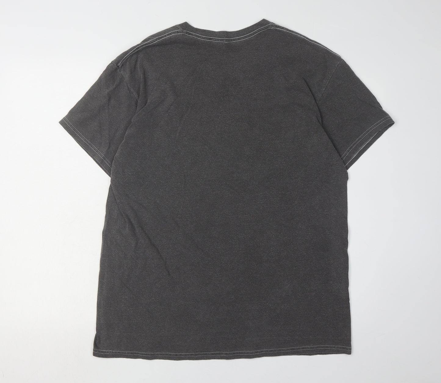 River Island Women's Black T-Shirt, Size 12, 90s Style