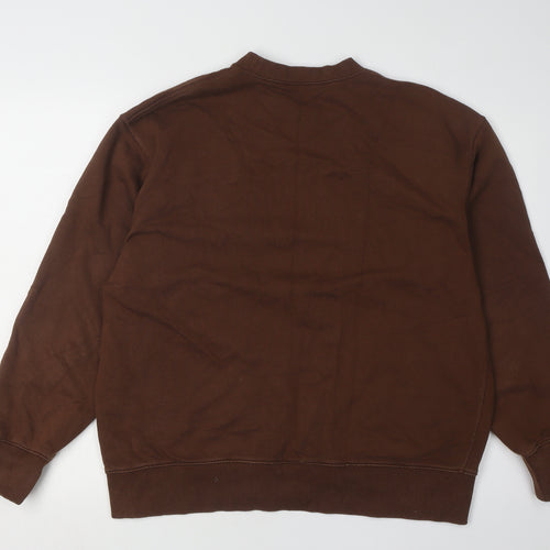 Zara Unisex Brown Crew Neck Sweatshirt L