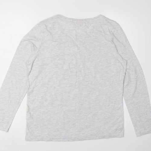 Barbie Girls Grey Pyjama Top 8-10 Long Sleeve Graphic