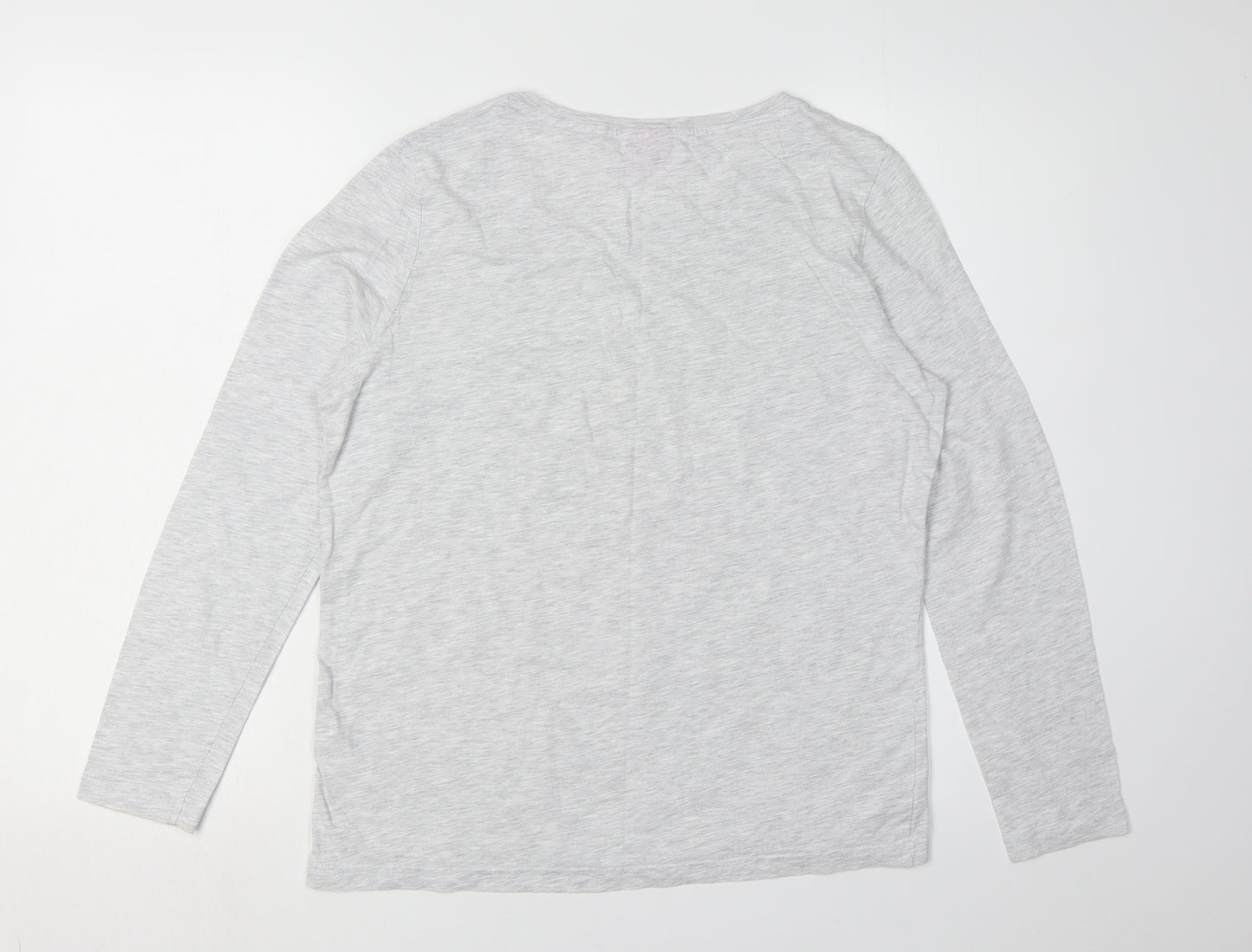 Barbie Girls Grey Pyjama Top 8-10 Long Sleeve Graphic