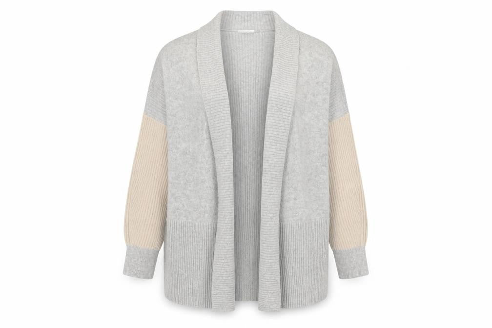 Front view of Wallis Women's Grey Petite Cardigan, size 12